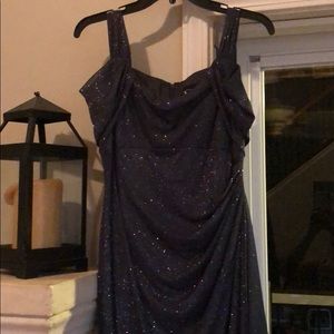 Charcoal colored evening gown